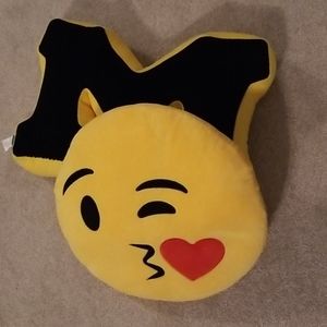 NWOT 2 set emoji and letter pillow